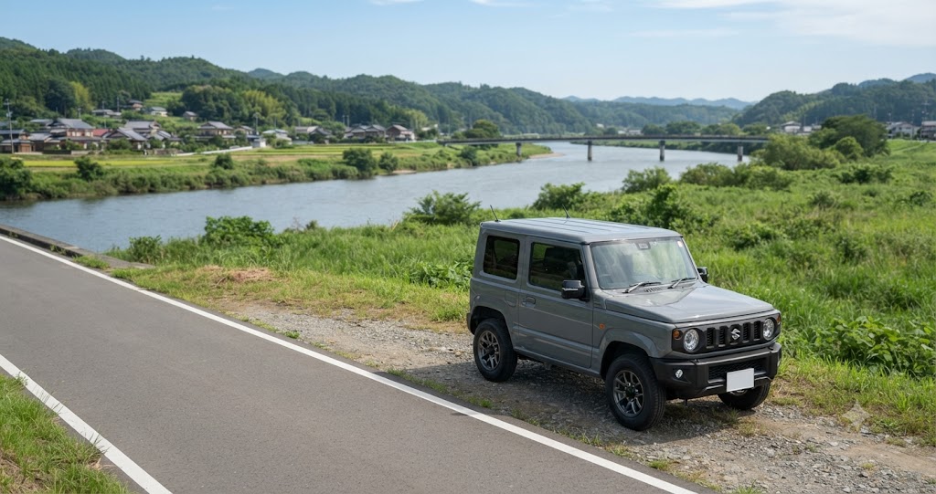 タープ設営と車両配置のイメージ