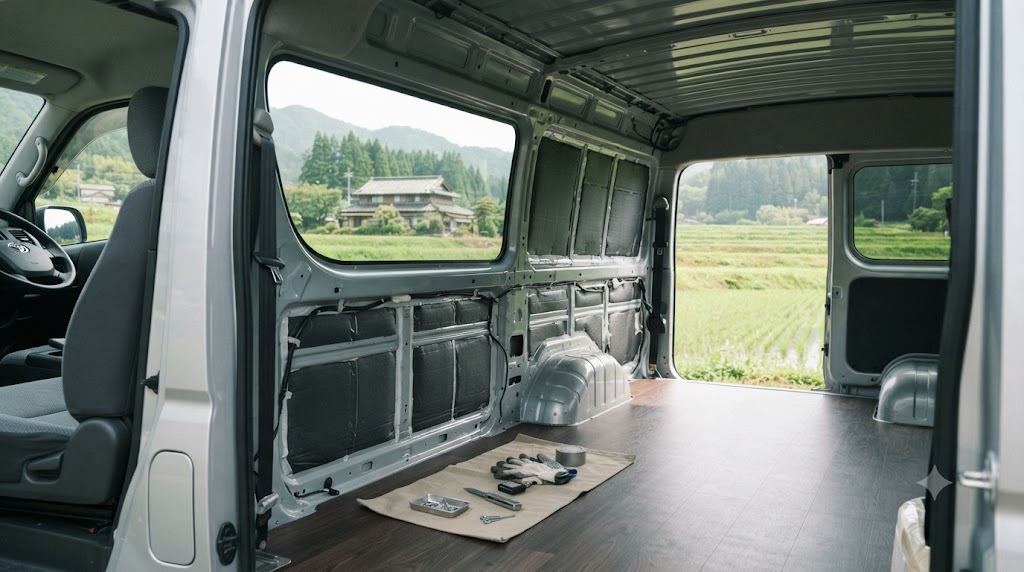 快適な車内断熱施工を表すイメージ画像