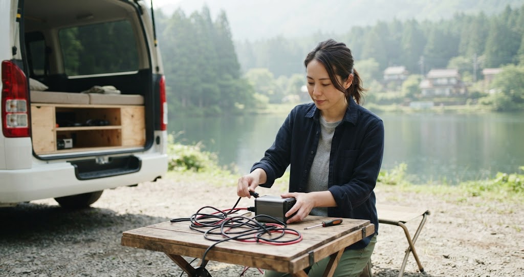 屋外でインバーター活用を表すイメージ画像