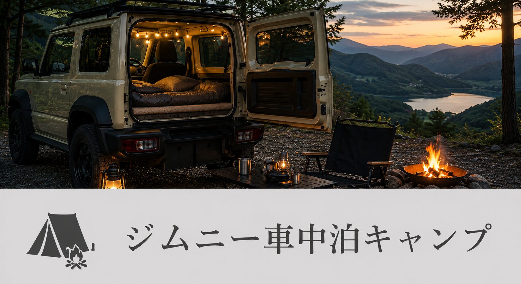 ジムニー車中泊キャンプ