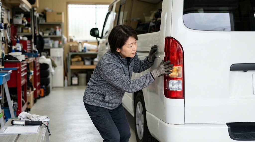 車検対応テールランプの装着状態を表すイメージ画像